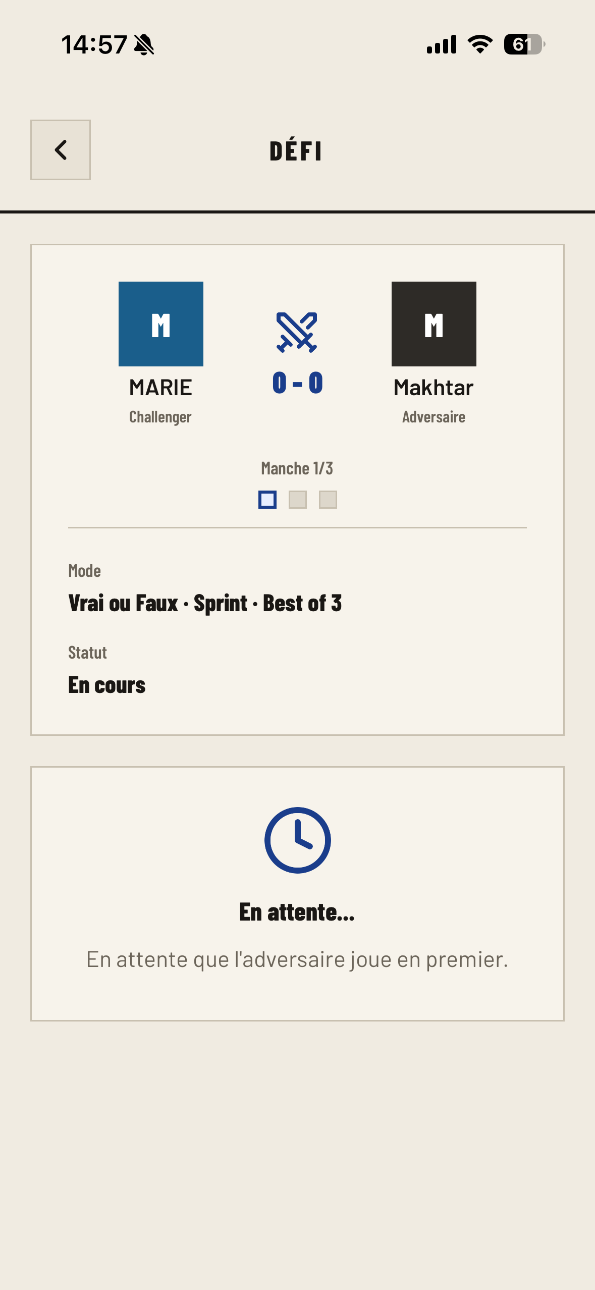 NineOut — Défis entre amis